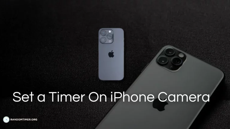 how to set A timer on iphone camera